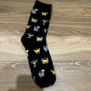 Novelty Socks Bundle – Pizza & Cocktail Print Crew Socks